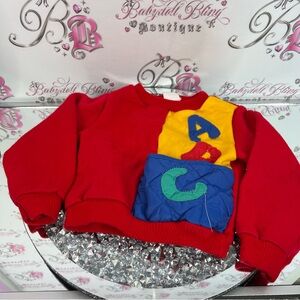 Signature ABC vintage baby shirt  Red ABC Kids Sweatshirt